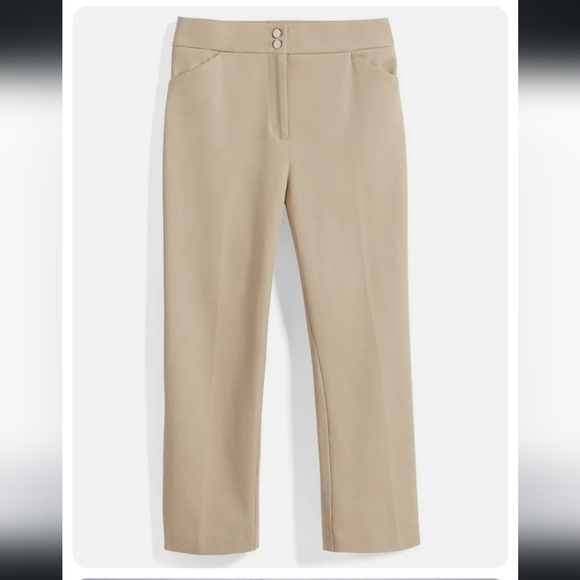 CHICO'S Secret Stretch waist and cropped straight leg pants in a size 10 - Picture 1 of 12